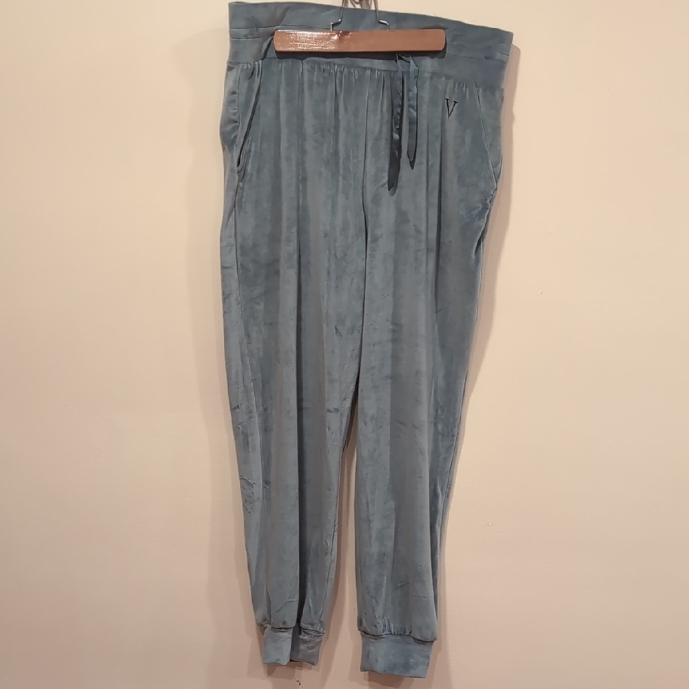 Victoria's Secret Blue Velour Joggers